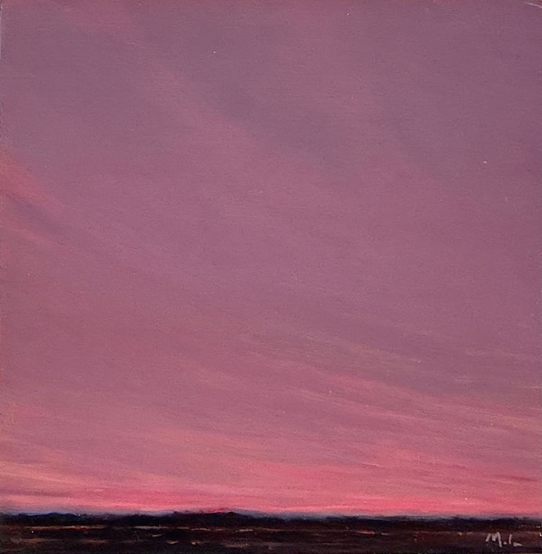 Evening Series Spurs Ranch Road, Red-Violet by artist Marjorie Lindsay